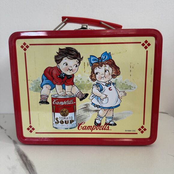 VTG. 1998 CAMPBELL'S SOUP KIDS TOMATO SOUP METAL LUNCH BOX - Picture 3 of 9